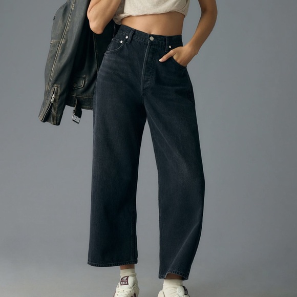 Citizens of Humanity Dark Wash High Waisted Gaucho Jeans - Picture 3 of 14